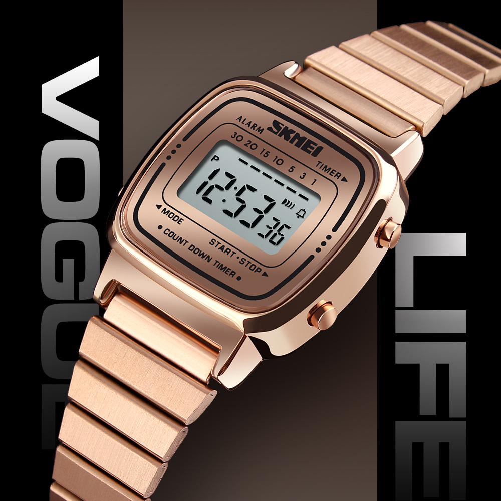 SKMEI 1901 reloj Digital con esfera pequeña reloj femenino reloj deportivo de moda para mujer marcas superiores de lujo 3Bar relojes impermeables para mujer