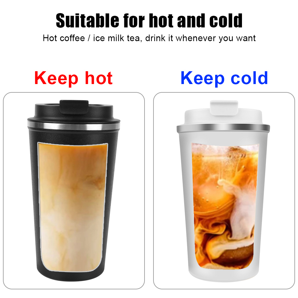 Thermo Cafe Kaffeetasse, Auto-Thermosbecher, 380/510 ml, auslaufsicher, Reise-Thermobecher für Tee, Wasser, Kaffee, doppelter Edelstahl