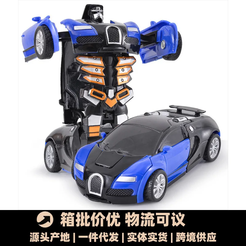 Vormveranderende Speelgoedauto Inertiële Impact Met Één Knop Vormveranderende Jongenspuzzel Botsing Vormveranderende Autobot-Robot