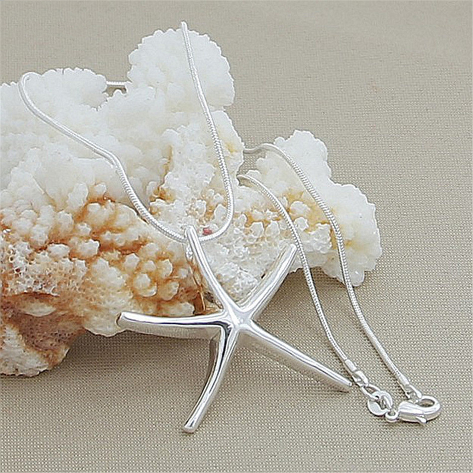 40-75 cm Lengte 925 Sterling Zilveren Bedels Ketting Ster Zeester Sieraden Modeketen Vrouwen Dame Bruiloft