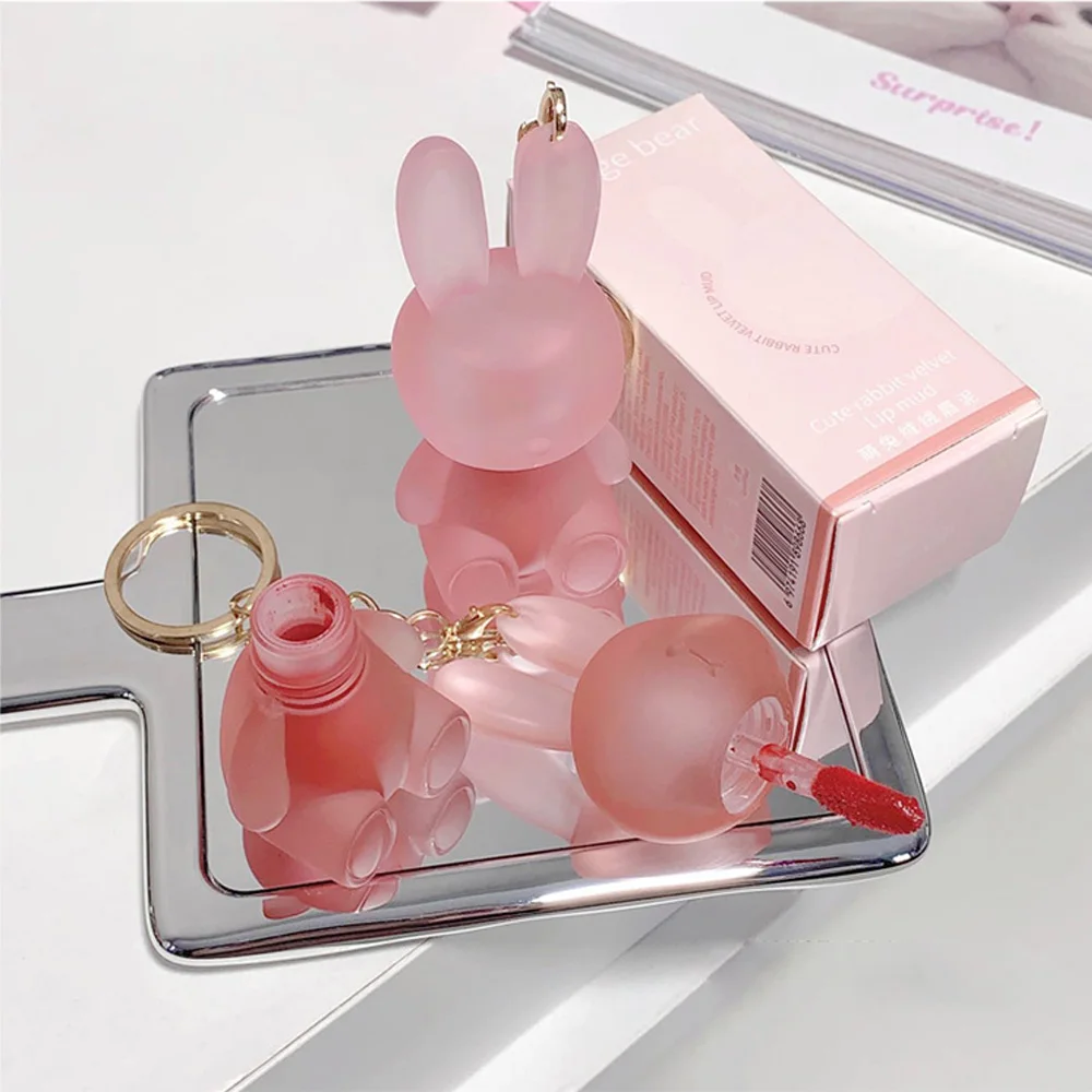 Smalto per labbra Gege Bear Rabbit, argilla per labbra in velluto opaco Rossetto non essiccante a colori a lunga durata
