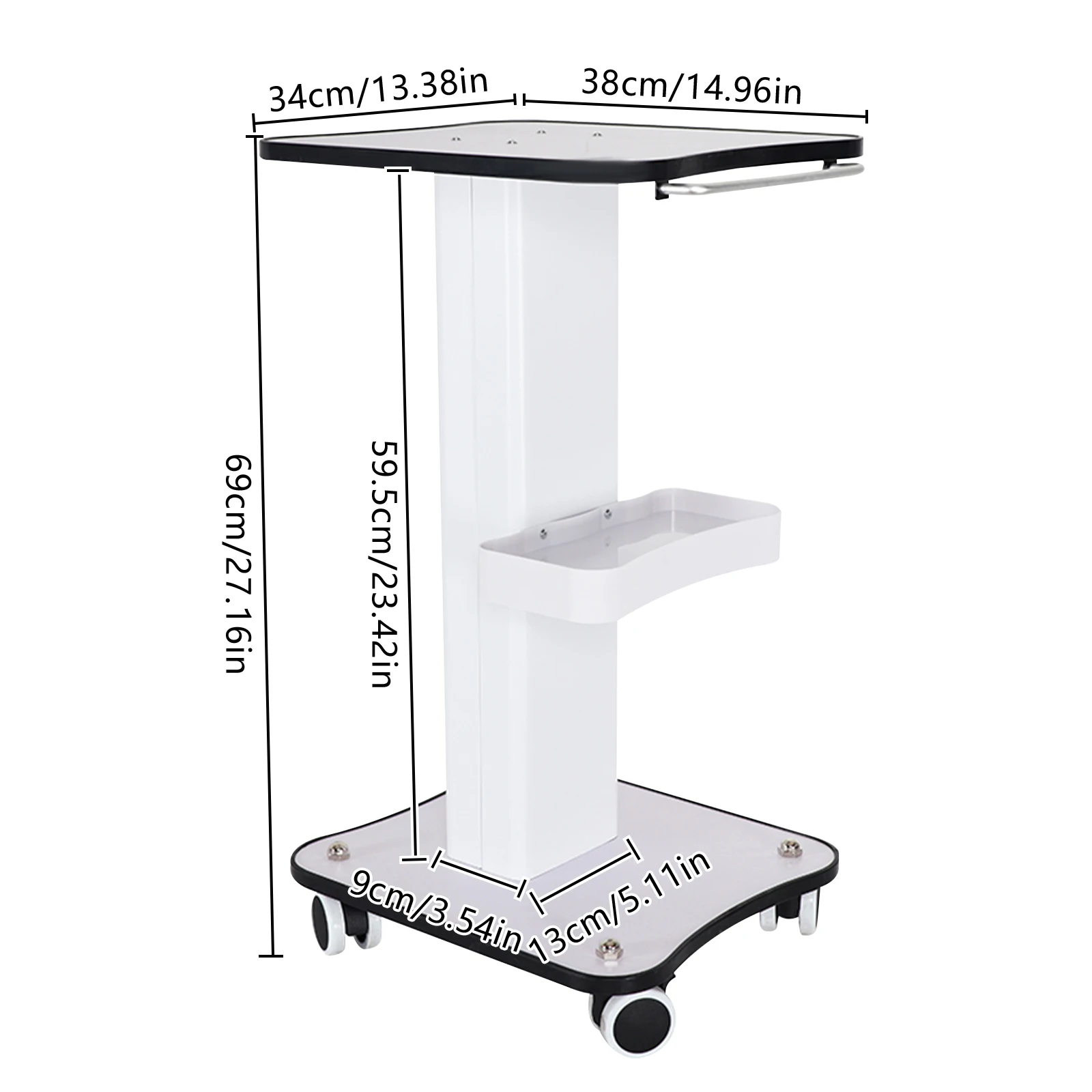 Trolley Stand Cart for Cavitation Beauty Machine Assembled Cart Salon Holder