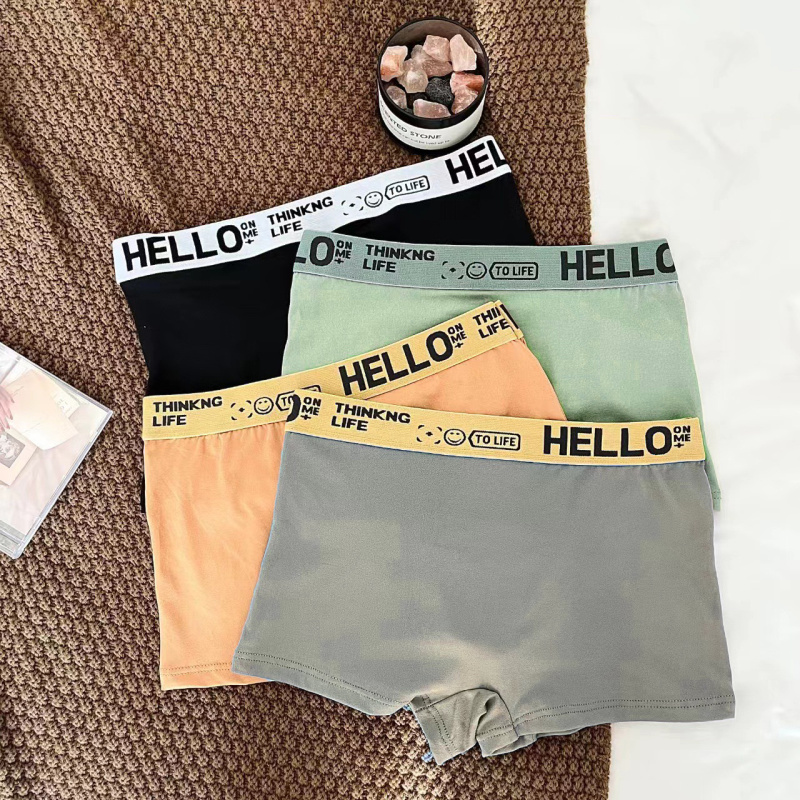 มวยกางเกงขาสั้นบุคลิกภาพนักมวยกีฬานุ่มเซ็กซี่Breathable Menกางเกงผู้ชายกางเกงขนาดใหญ่กางเกงUnderwearsชุดชั้นใน