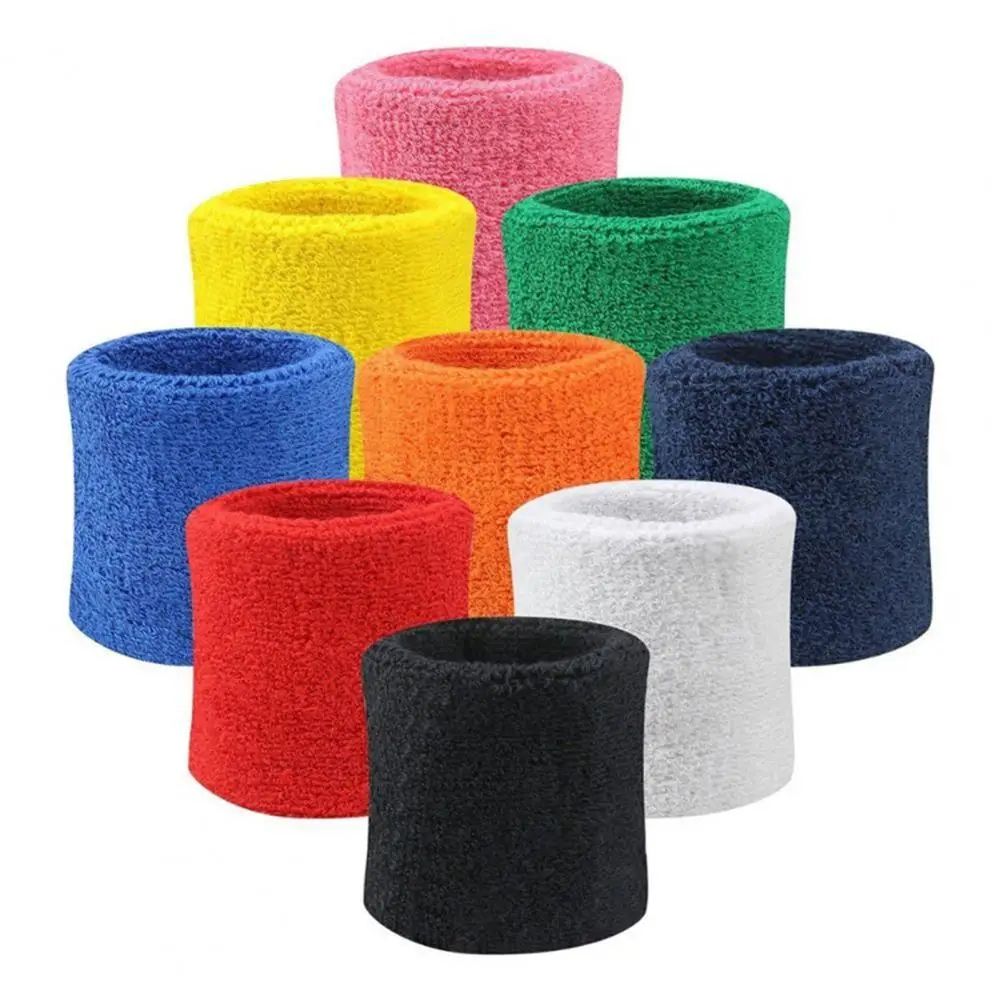 2Pcs Wrist Band Quick Dry Gym Sport Sweatband Wristband Wrist Protector Running Sport Safety Wrist Support Brace Wrap Bandage