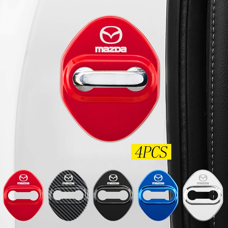 4 sztuki naklejek na automatyczną blokadę drzwi do Mazda 2 Mazda 3 M6 M3 Speed Ms CX-3 CX-5 Akcesoria