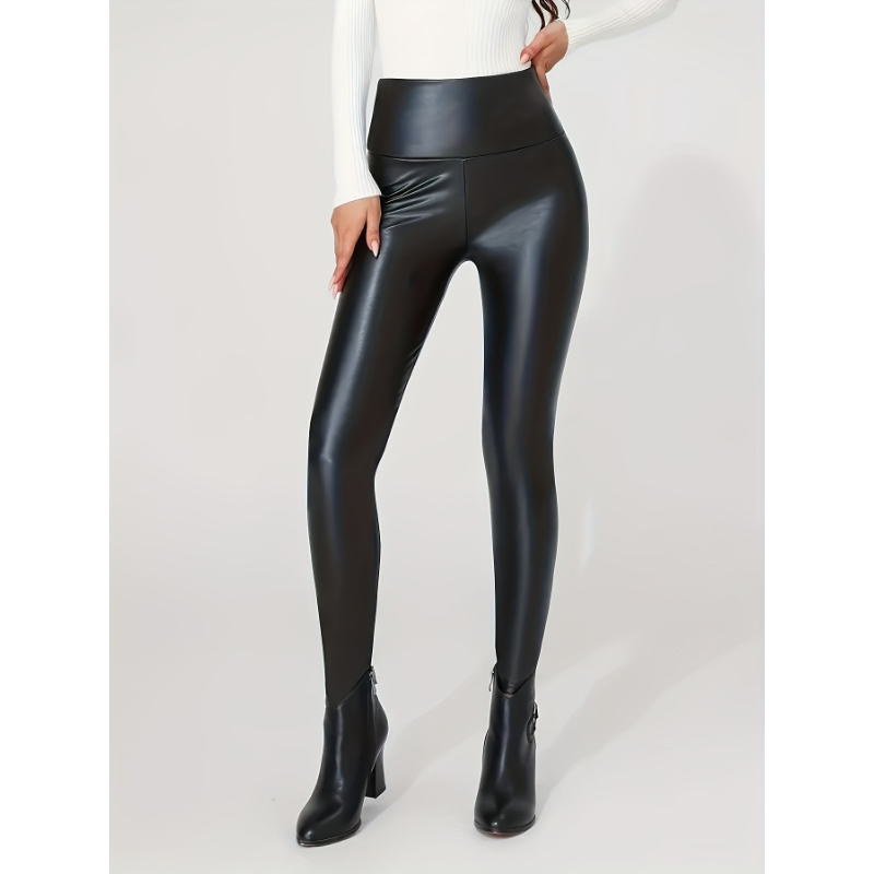 Leggings da donna nuovi alla moda Pantaloni a vita alta attillati e sexy in ecopelle Pantaloni da yoga colorati per le donne