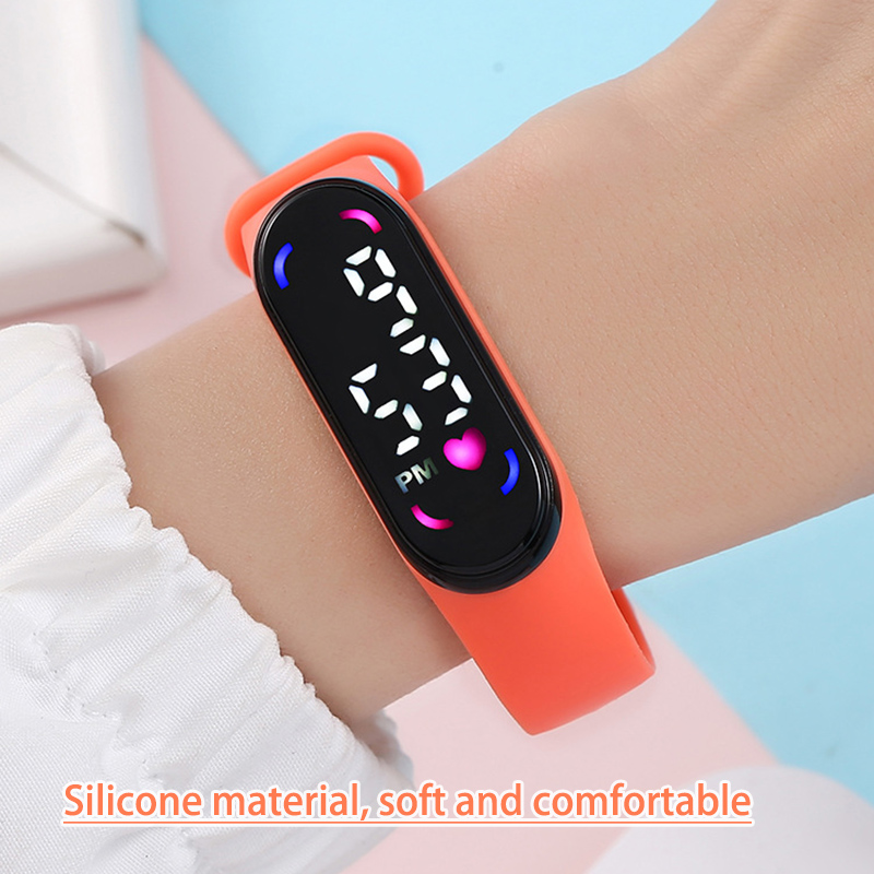 Orologi da donna impermeabili alla moda per bambini Ragazze Touch LED Sport Bracciale digitale Orologio elettronico per bambini Ragazzi Giocattoli Regalo