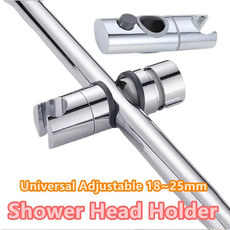 Universal Dusche Kopf Halter Einstellbar 18 ~ 25mm ABS Chrom Dusche Schiene Halter Bad Zubehör Dusche Montage Klammern univ