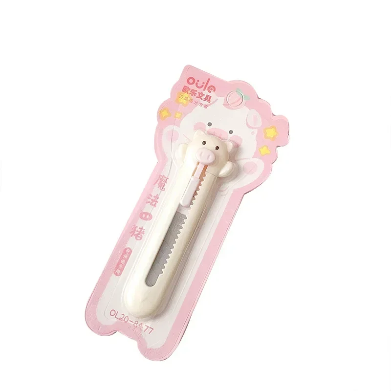 1 Pc Mini Lovely Utility มีดคาวาอิ Piggy กระต่ายเครื่องตัดกล่องน่ารักเครื่องเขียนมีดพับน่ารักเครื่องตัดกระดาษนักเรียนอุปกรณ์