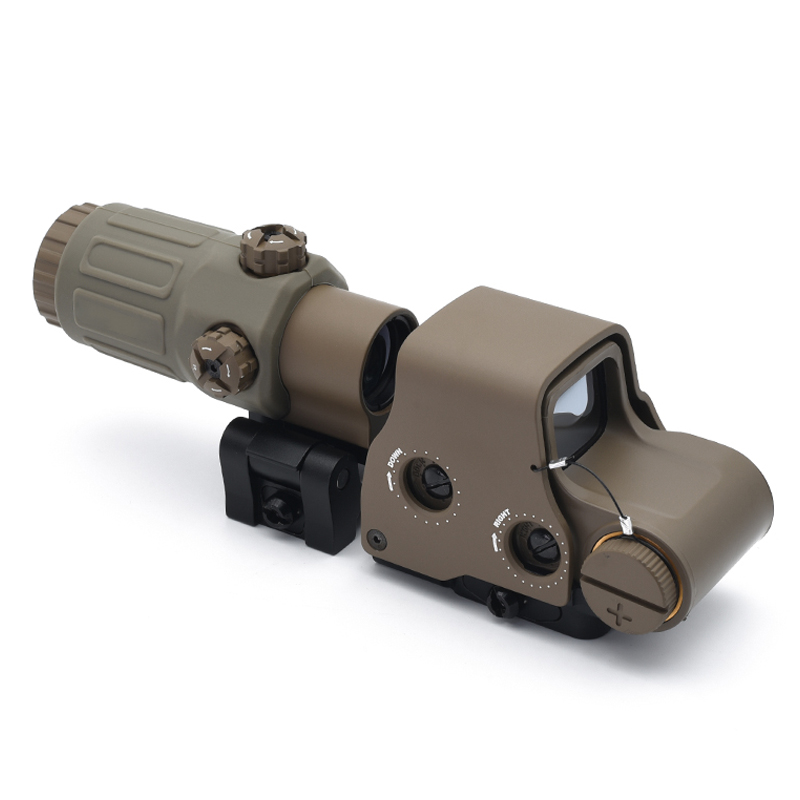 558+G33 Holographic Reflex Sight Red Dot Optic Sight with G33 3X Magnifier Combo Built-in Flip QD Mount