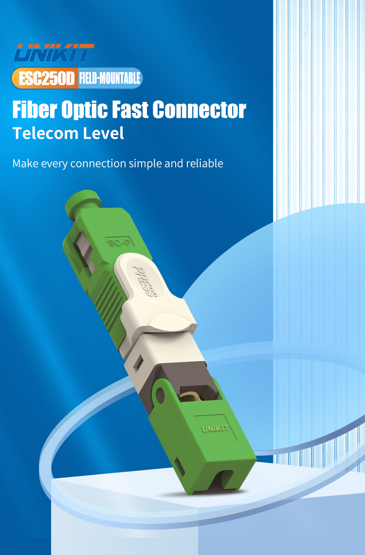 FTTH UNIKIT — одномодовый оптоволоконный быстрый разъем, быстродействующий оптический разъем SM, ESC250D, SC, APC, UPC
