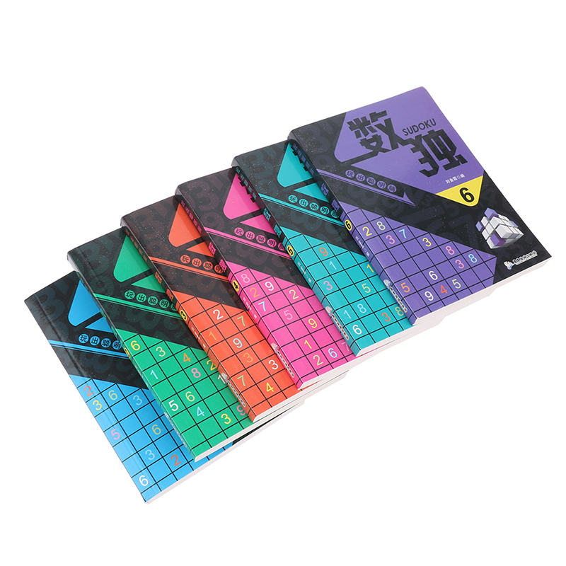 6 boeken/set Sudoku Thinking Game Book Kinderen spelen Smart Brain Number Plaatsing Book Pocket Books