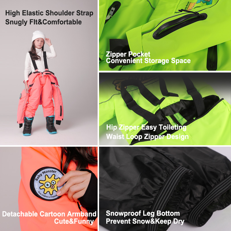 LDSKI 子供用スキースーツ,防寒着,保温性,スノーボードセット,冬用,ワンピーススキー