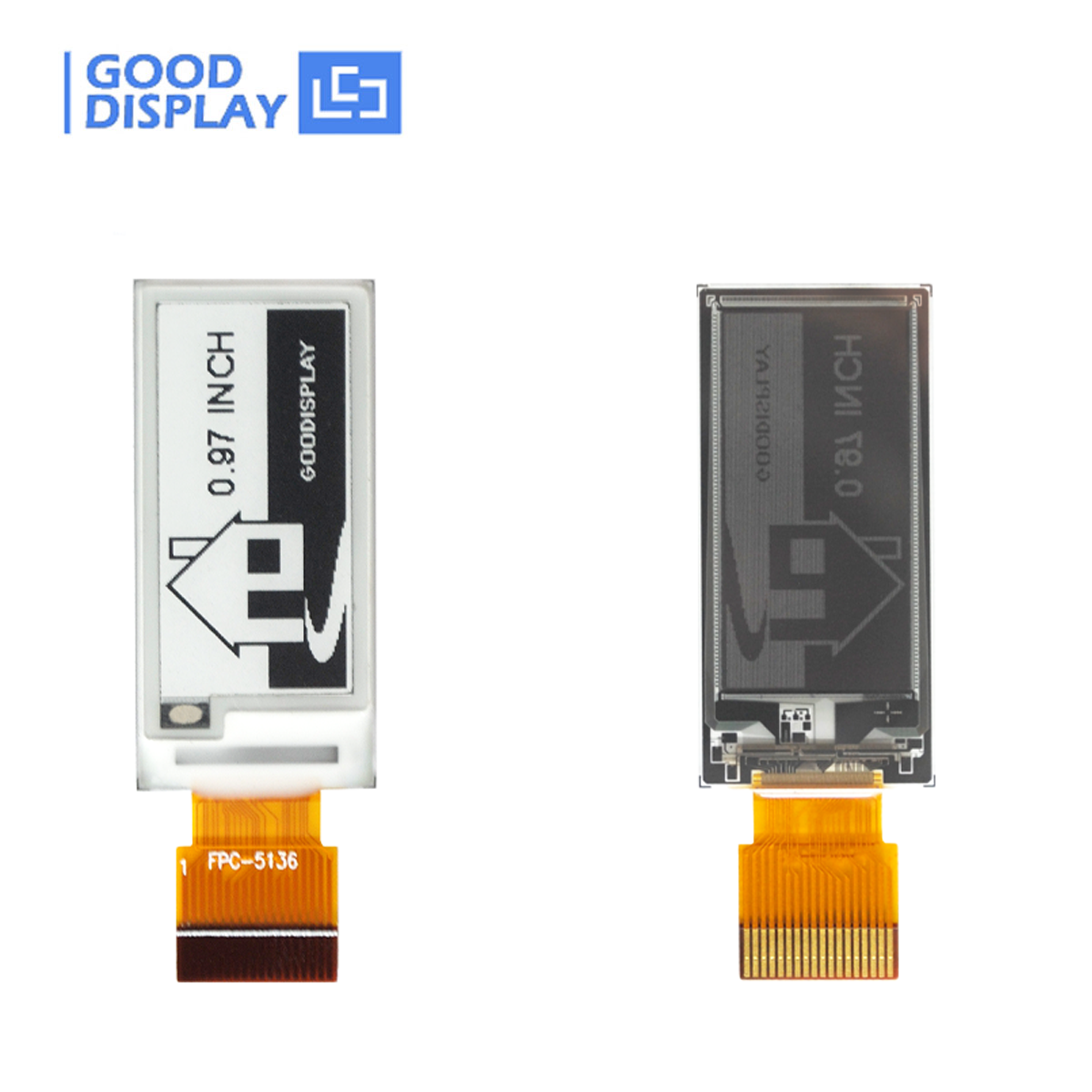 Goodisplay mini e ink Screen、spi small epaper、0.97 "、184x88解像度、GDEM0097T61
