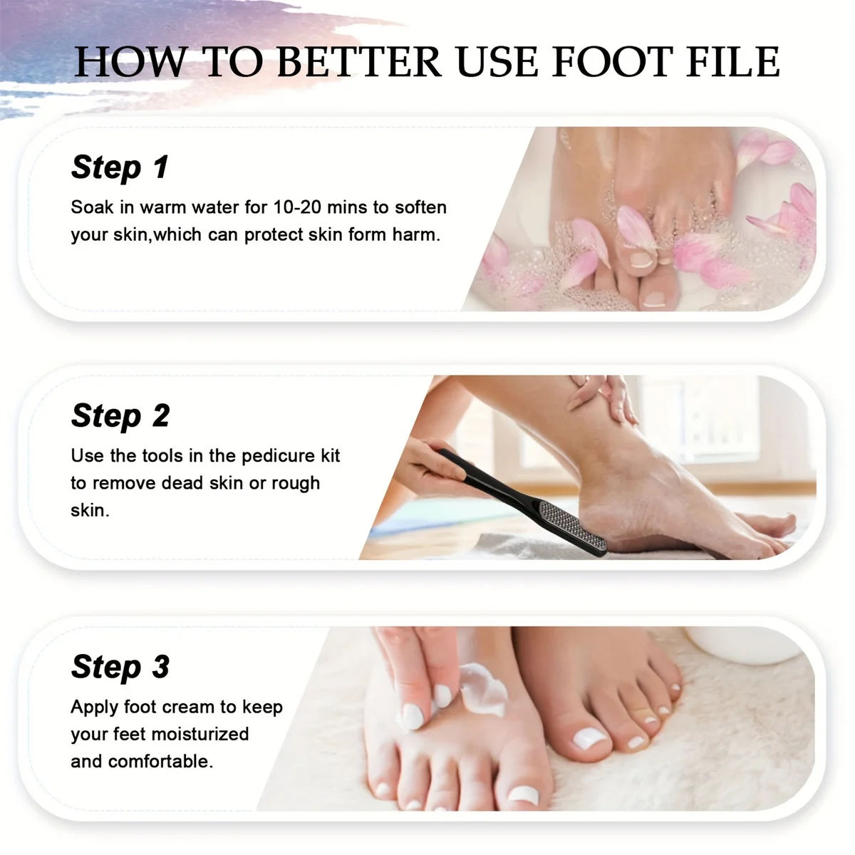 8/10 pçs conjunto de pedicure peeling e esfoliante calos pé esfregando escova de aço inoxidável dupla face cuidados com os pés pedal pedra