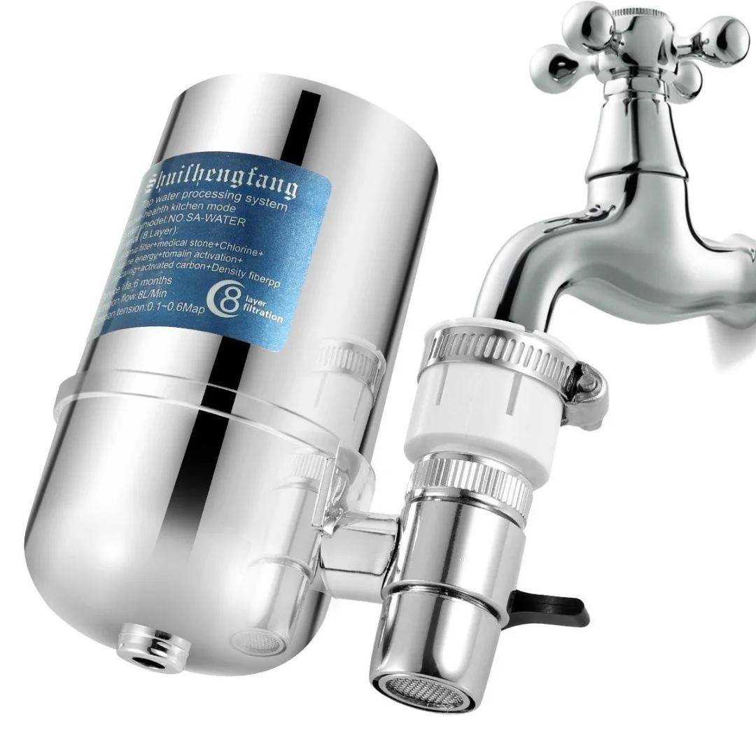 Faucet Water Filter Faucet Mount Water Filtration System เครื่องกรองน้ําในครัวเรือน เครื่องกรองน้ําประปา ลดคลอรีน