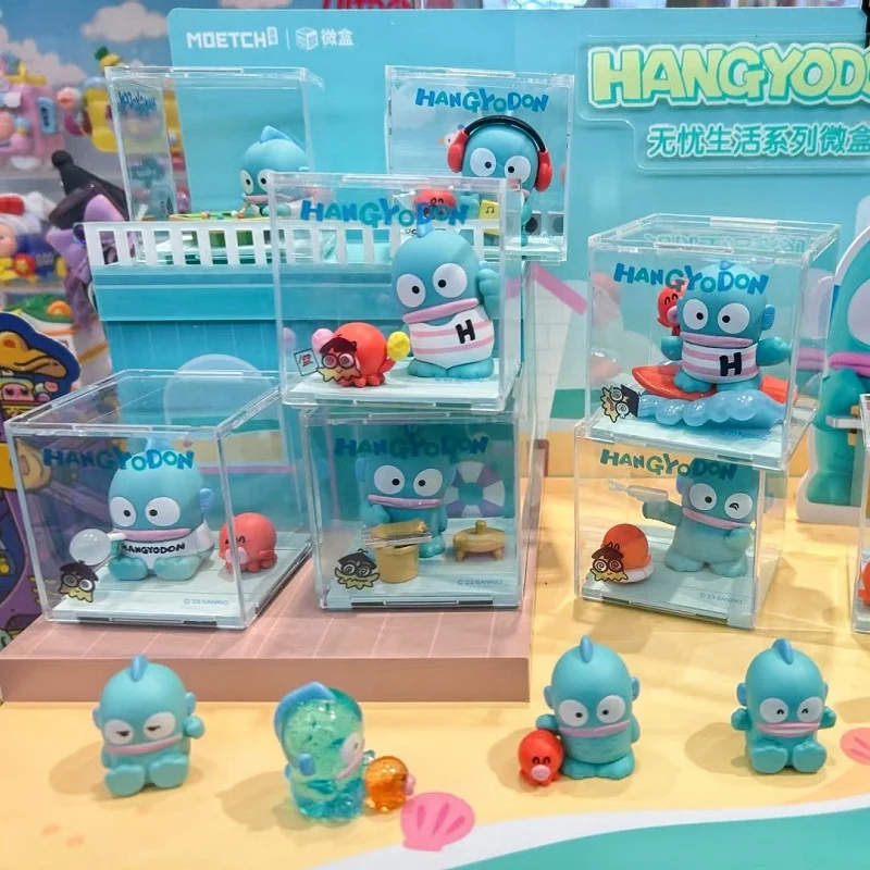 Sanrio Hangyodon Carefree Life Series Blind Box Luminous Action Figurine Hangyodon Surprise Mystery Box Anime Doll Kids Toy Gift