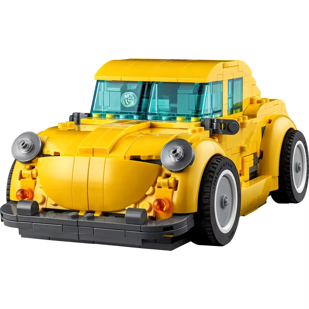 ใหม่สีเหลืองหุ่นยนต์รถบรรทุกรถของเล่นบล็อกอาคาร DIY รถบรรทุก Transformation autobot การเปลี่ยนรูปของขวัญเด็ก