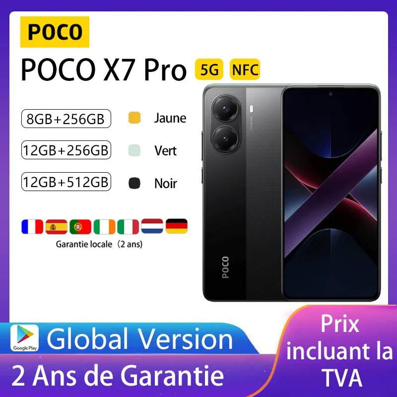 POCO X7 Pro 5G Global NFC-Telefon ohne Ladekopf 256 GB/512 GB Größe 8400 Ultra 6,67 120 Hz 90 W 6000 mAh Display