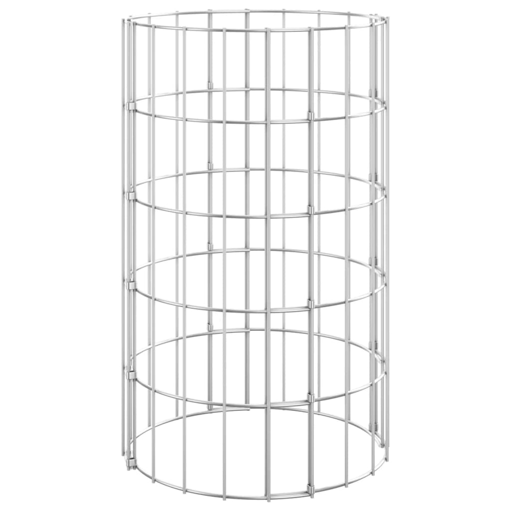 Poteau À Gabion Circulaire Acier Galvanisé Ø30X50 cm