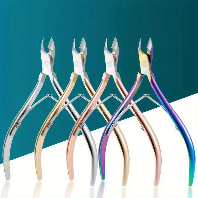 1 peça de pinça de cutícula, aparador de cutícula de aço inoxidável premium para manicure e pedicure em casa/spa/salão