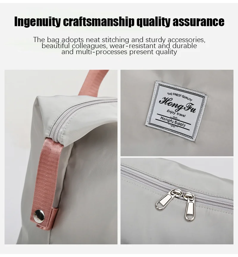 Grande capacidade Folding Travel Bags, Tote de bagagem impermeável, Bolsa para ginásio, Yoga