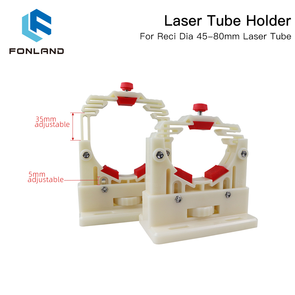 FONLAND CO2 Laser Ống Giá Đỡ Hỗ Trợ Gắn Linh Hoạt Nhựa 50-80Mm Cho 50-180W Chữ Khắc Laser máy Cắt
