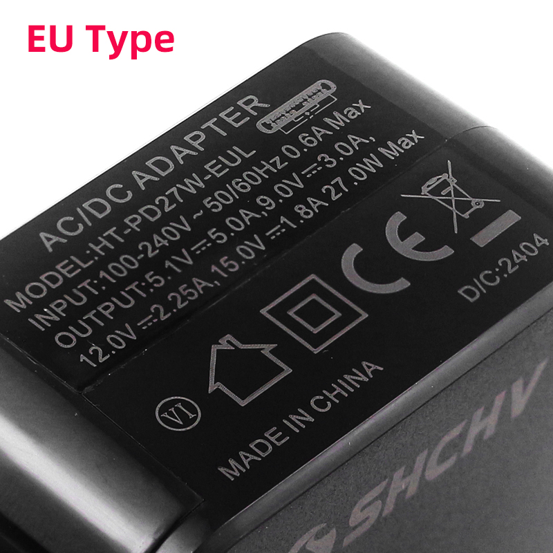 Raspberry Pi 5 Fuente de alimentación PD 27W 5.1V 5A Adaptador de corriente USB tipo C Enchufe UE EE. UU. Reino Unido para RPI 5 Pi5