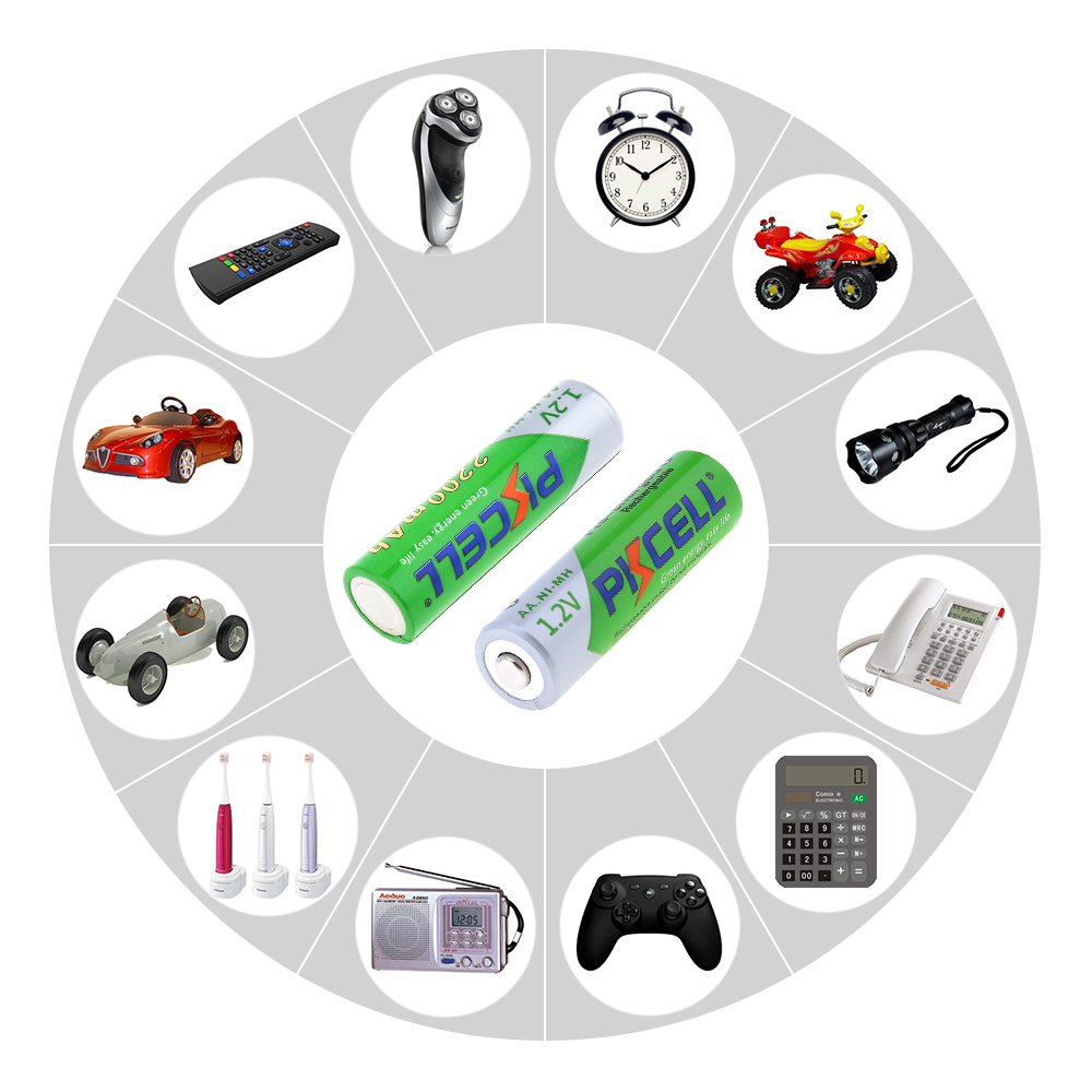8 Viên/2 Thẻ PKCELL Pin Sạc AA NiMH 1.2V 2200MAh Ni-MH 2A AA Được Sạc Trước bateria Thấp Tự Xả Đồ Chơi Pin