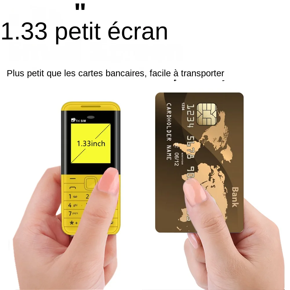 SERVO BM5310 3 carte SIM 3 veille mini téléphone portable enregistreur d'appel automatique cadran Bluetooth cadran de vitesse voix magique 1.3 "téléphone portable