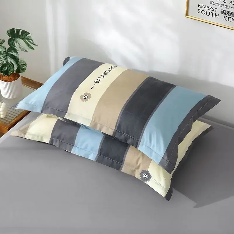 Funda de almohada para adultos, par de fundas de almohada redondas simples y gruesas para dormitorio de estudiantes, tienda espolvoreada, apartamento, todo el año, 2 2 fundas de almohada