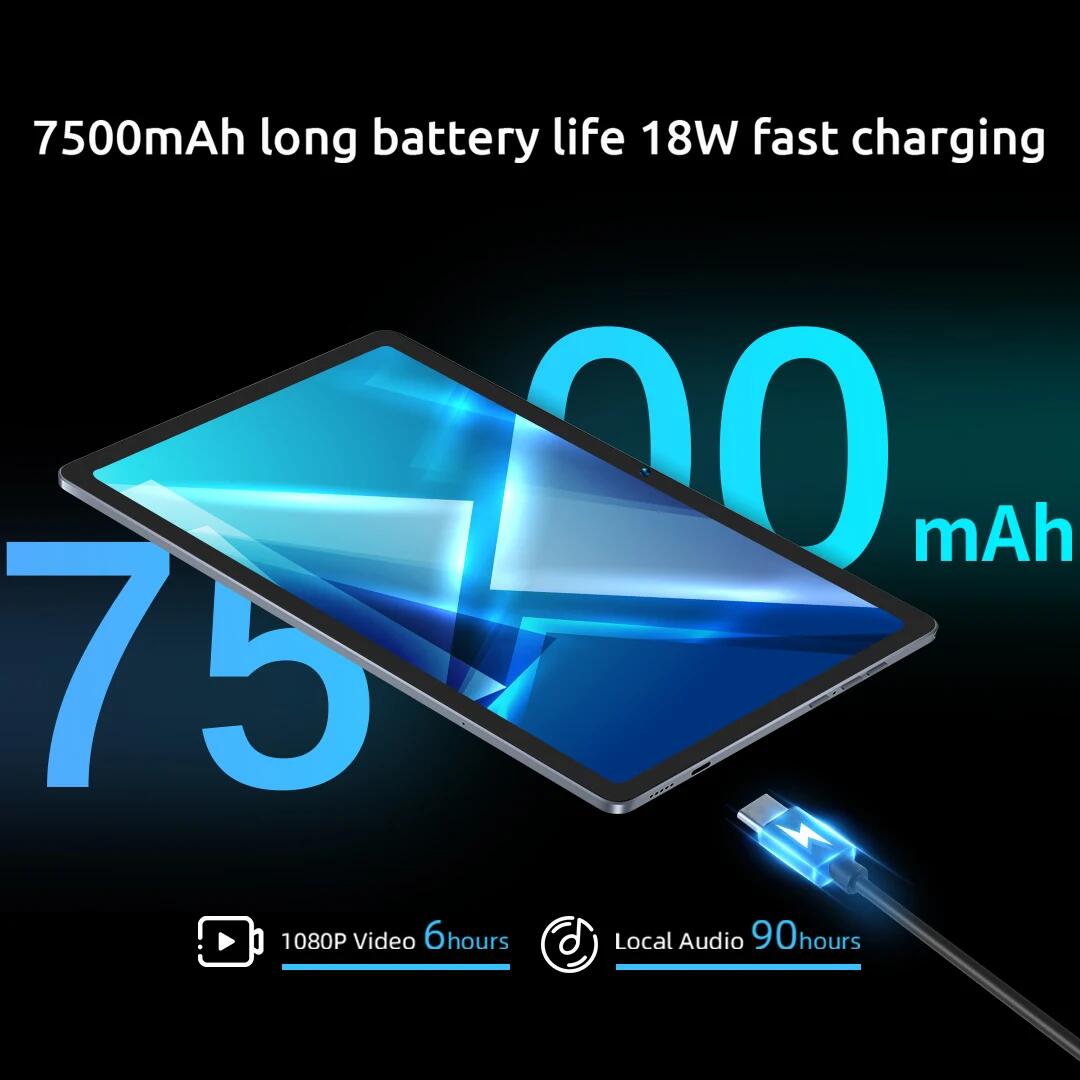 BMAX MaxPad I11 Plus 16 go (8 go de RAM + 8 go d'extension) 256 go de ROM 10.4 pouces Octa Core T606 Soc Android 13 double Wifi 4G Lte tablette SIM