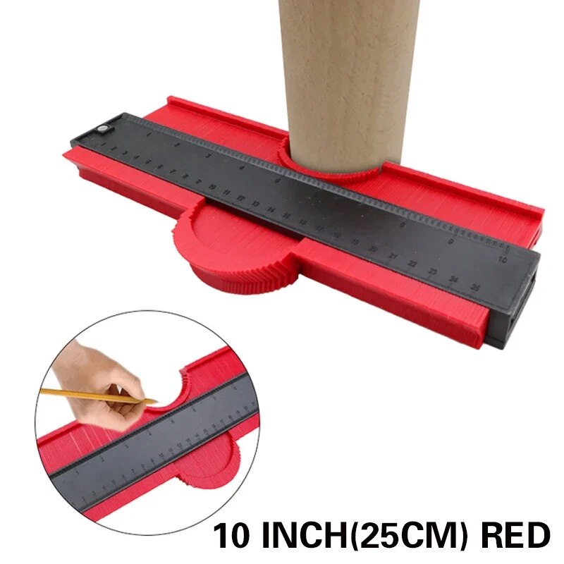 Duplicatore di calibro di contorno Modello di taglio di tappeti per piastrelle in ceramica Profilo di misurazione dell'angolo Righello Duplicatore di contorni Strumenti per la lavorazione del legno