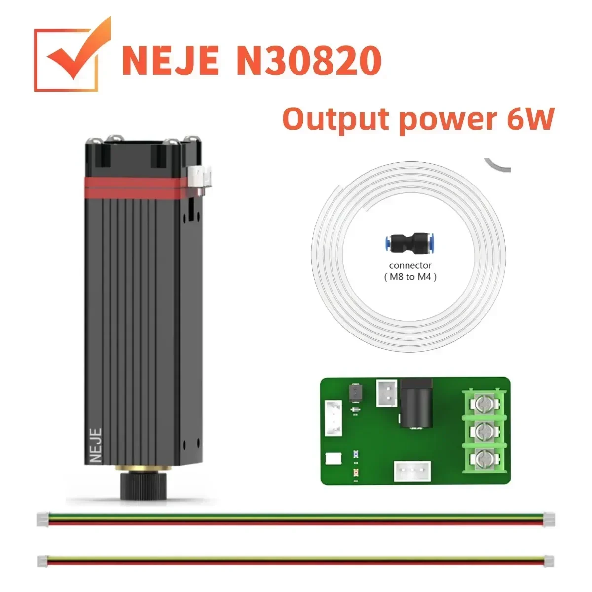 Módulo láser NEJE N30820/E80/A40630/A40640 módulo láser profesional de 20-120W, tecnología de punto de presión, herramienta de corte por láser