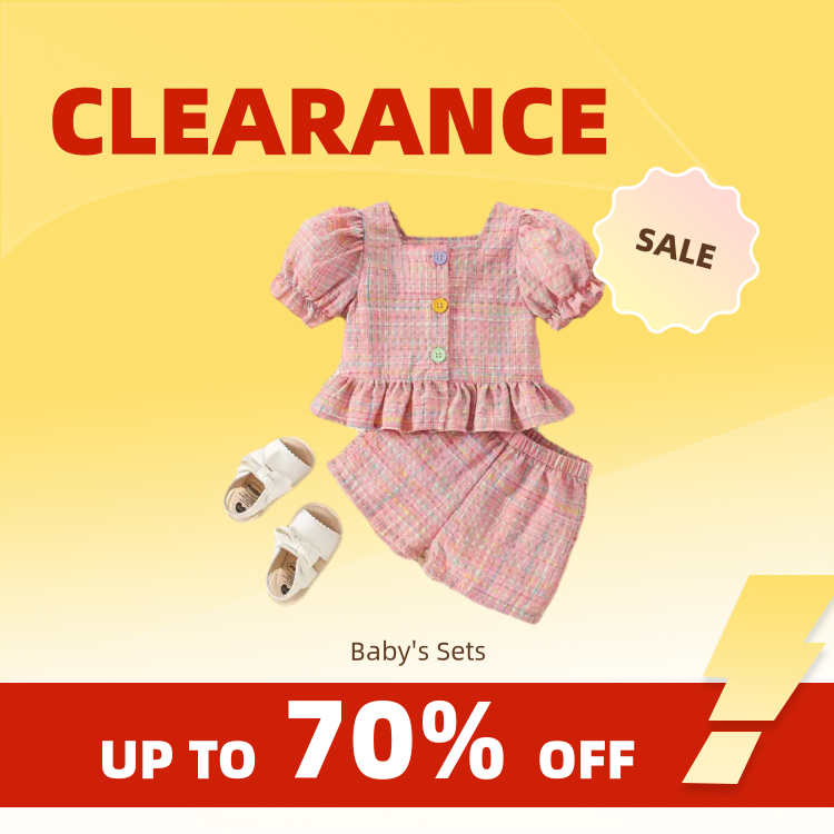 Clearance_(0-3 Years Old) Summer Baby Girl Cotton Color Plaid Bubble Sleeve Top And Shorts Set Cute Princess Style Two-Piece Set