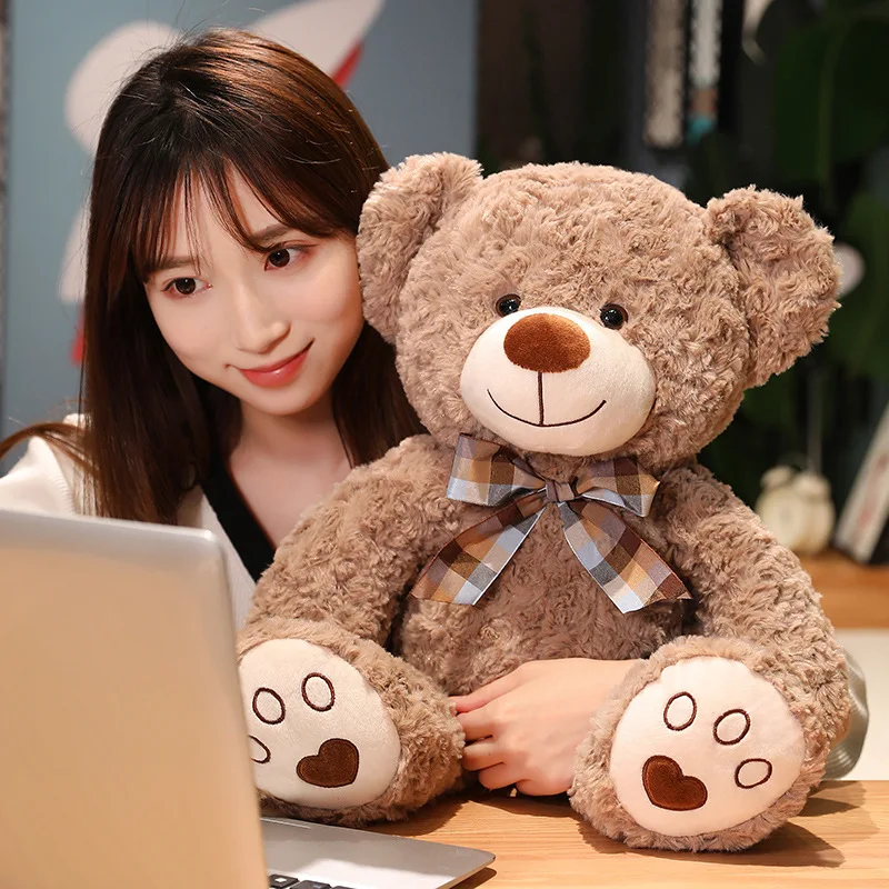 1Pc 35-80CM Dễ Thương Cổ Điển Gấu Bông Sang Trọng Đồ Chơi Đáng Thắt Nơ Gấu Plushie Gối Nhồi Bông Mềm Mại búp Bê Cho Bé Gái Người Yêu Quà Tặng