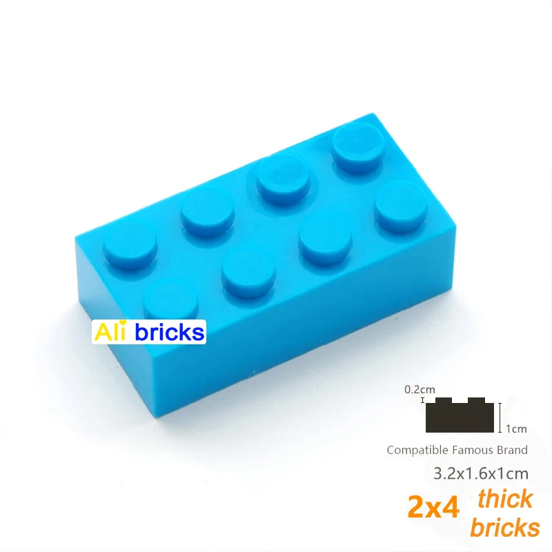80 Chiếc Số Lượng Lớn Các Khối Xây Dựng Dày Hình Viên Gạch 2X4 Chấm Giáo Dục Sáng Tạo Kích Thước Tương Thích Với 3001 Nhựa Đồ Chơi dành Cho Trẻ Em