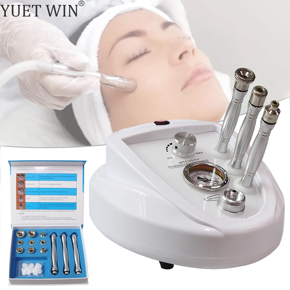 Microdermabrasion Facial Diamond Dermabrasion เครื่องแบบพกพา Blackhead Acne Pore ทําความสะอาดอุปกรณ์ความงาม Rejuvenation Peeling