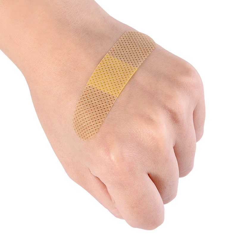 100 pces ataduras definir emergência primeiros socorros emplastro não-tecido impermeável respirável estéril ferida pasta medic band aid