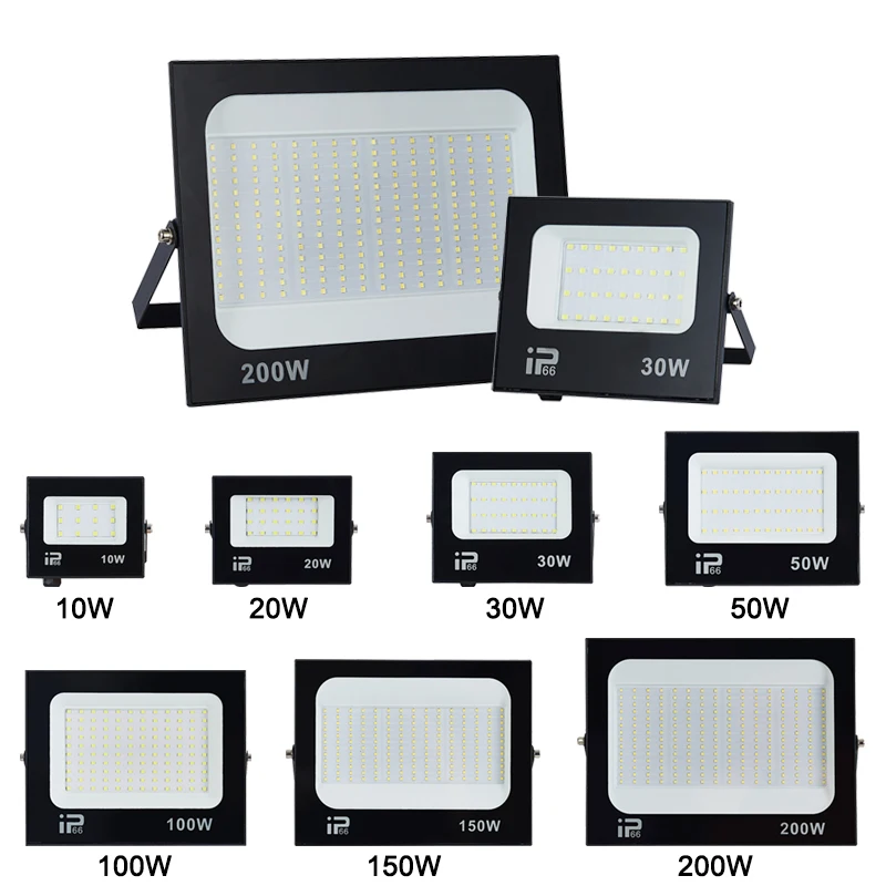 200W LED reflektor reflektor projektor oświetlenie zewnętrzne 6500k wodoodporny IP66 do ściany garaż siłownia ulica 220V