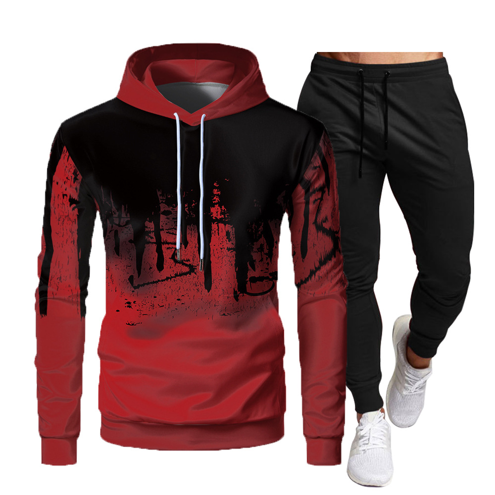 2023 marca outono e inverno terno com capuz moda masculina calças de marca casual jogging terno esportes wear moletom