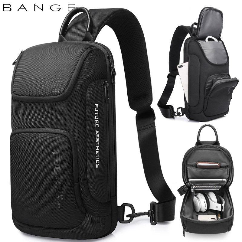 Bange Sling Bag Portátil Multifunción Viaje Corto Messenger Pecho Pack Resistente al Desgaste