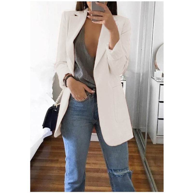 Plus Größe Blazer Frauen Kleidung Casual Strickjacke Herbst Winter Mantel Feste Große Topcoat Revers Jacke Gnade Mode Oberbekleidung