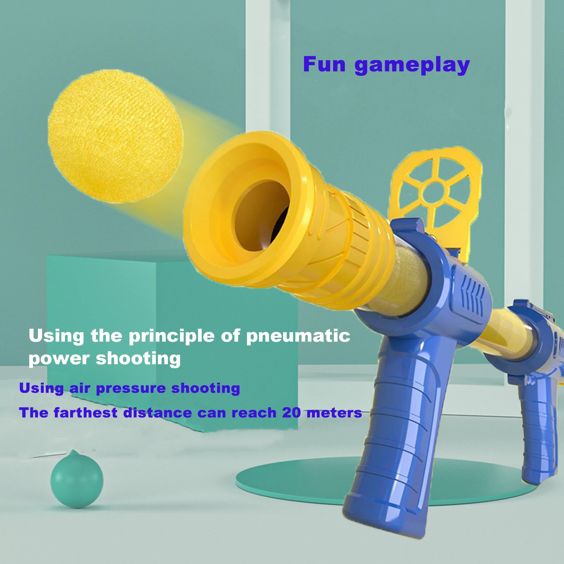 ยิงเป็ดของเล่นปืนพก Air-powered ปืน Bullet Ball คะแนน Battle เกมตลก Parent-Child Interaction ของเล่นเด็กของขวัญ