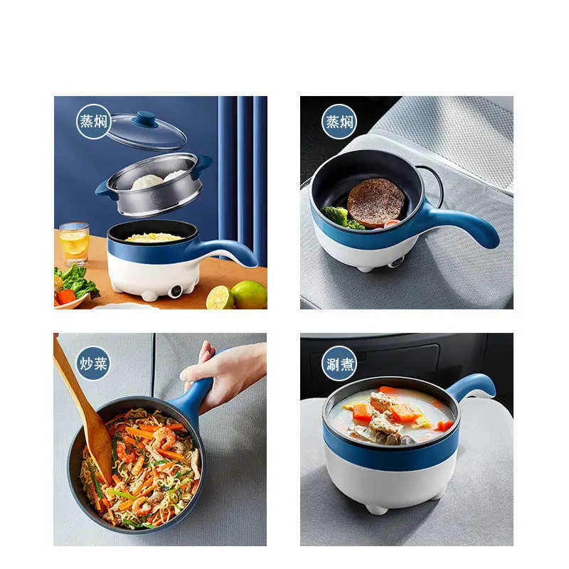 2L Multicooker Dùng Cho Xe Ô Tô, Xe Tải 12V 24V Không Dính Cơm Điện Hấp Thực Phẩm Xào chảo Gắn Xe Hơi Nồi Lẩu Mì Nồi Hơi