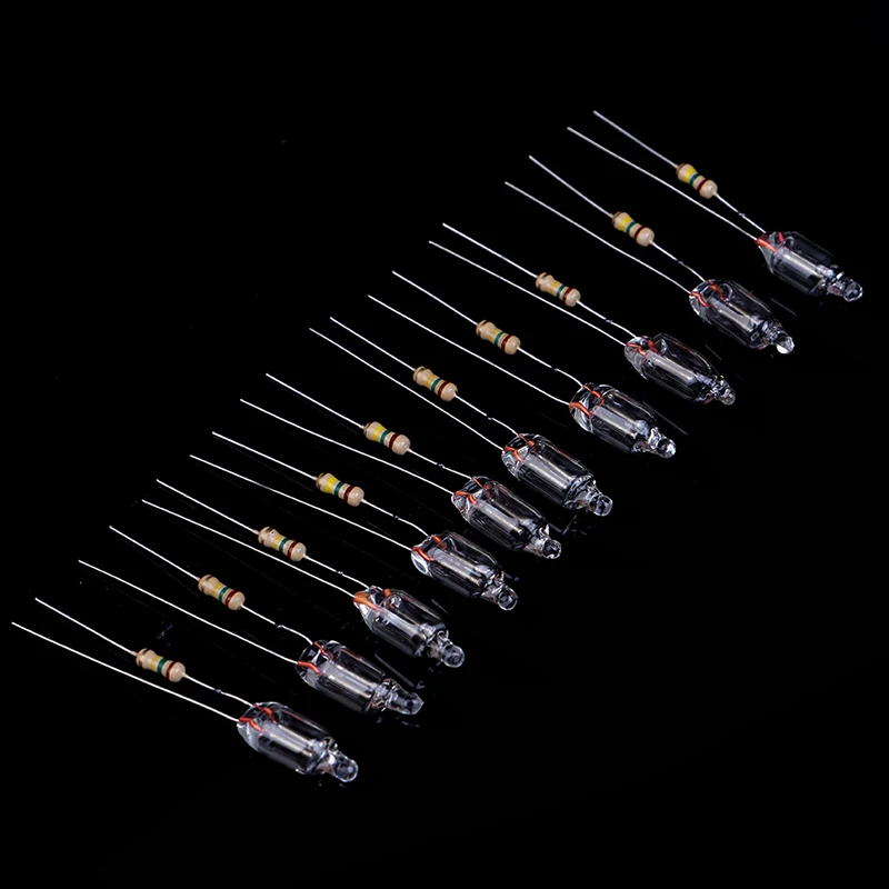 20 Stuks Neon Indicator Lampen Met Weerstand Aangesloten Op 220V 6*16 Mm Neon Gloeilamp Lichtnet Indicator