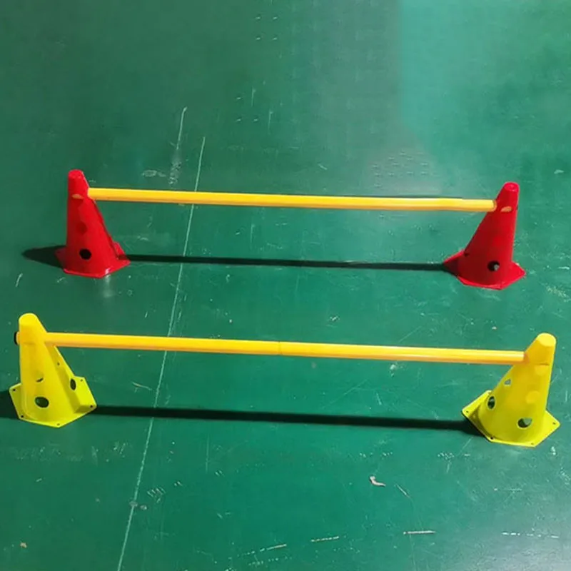 ฟุตบอลความคล่องตัวการฝึกอบรมกระโดดบาร์อุปสรรคฟุตบอลการฝึกอบรม MARKER POLE กีฬากลางแจ้งมัลติฟังก์ชั่ความเร็วการฝึกอบรม Hurdle