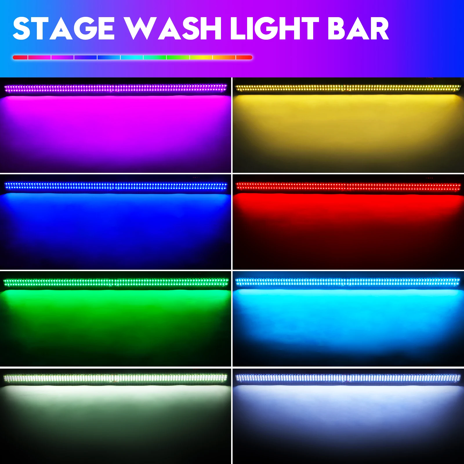 Yiflamefly 80W LED Wall washer Light Bar 336LEDs SMD RGBW Stage Lights 7000lm Oświetlenie zewnętrzne na imprezę Yard Garden Building