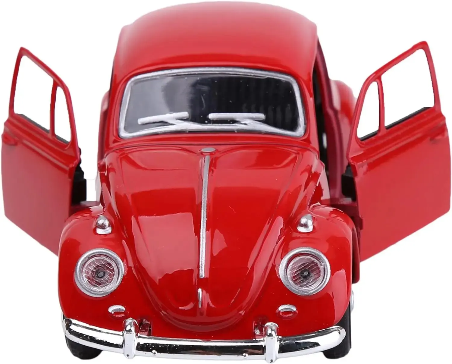 Diecast Metal Pull Back Action Drives Carro, Brinquedo modelo para a frente para o presente, Vermelho, Crianças, Escala 1:36