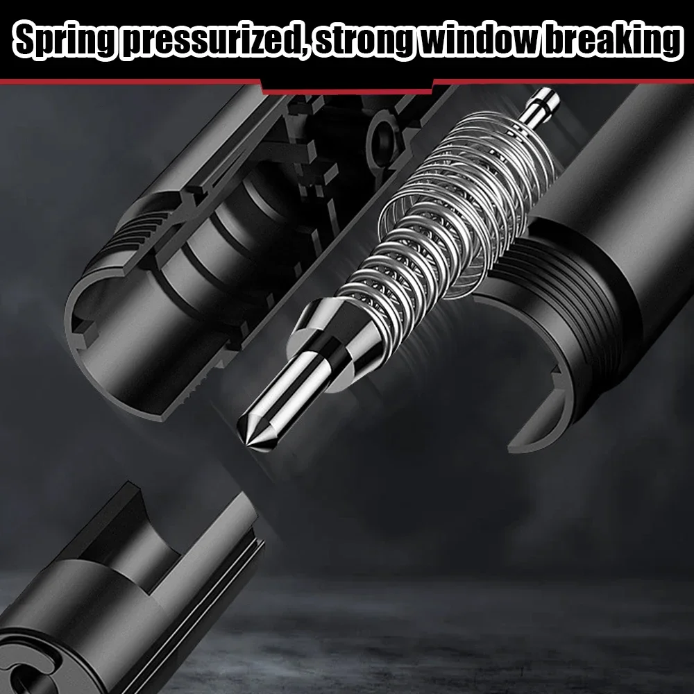 รถความปลอดภัยค้อนฉุกเฉิน Glass Breaker เครื่องตัดเข็มขัดนิรภัยเหล็กทังสเตนความแข็งสูง 2 in 1 เครื่องมือกู้ภัยอุปกรณ์เสริมอัตโนมัติ